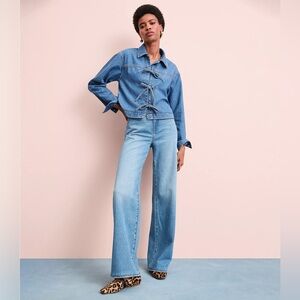 LOFT Denim Blue Wide Leg Jeans